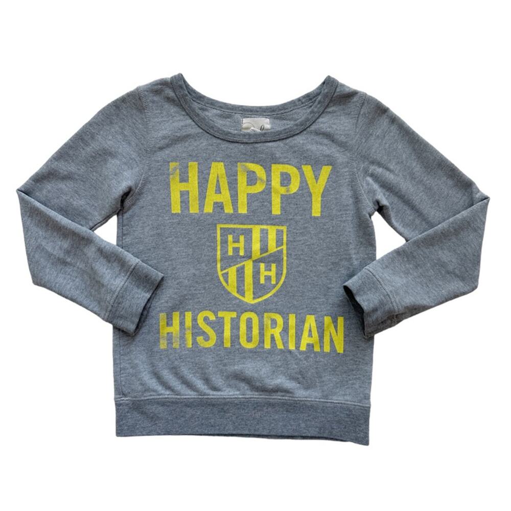 Peek Happy Historian Pullover Crew Sweatshirt Size M(6-7)